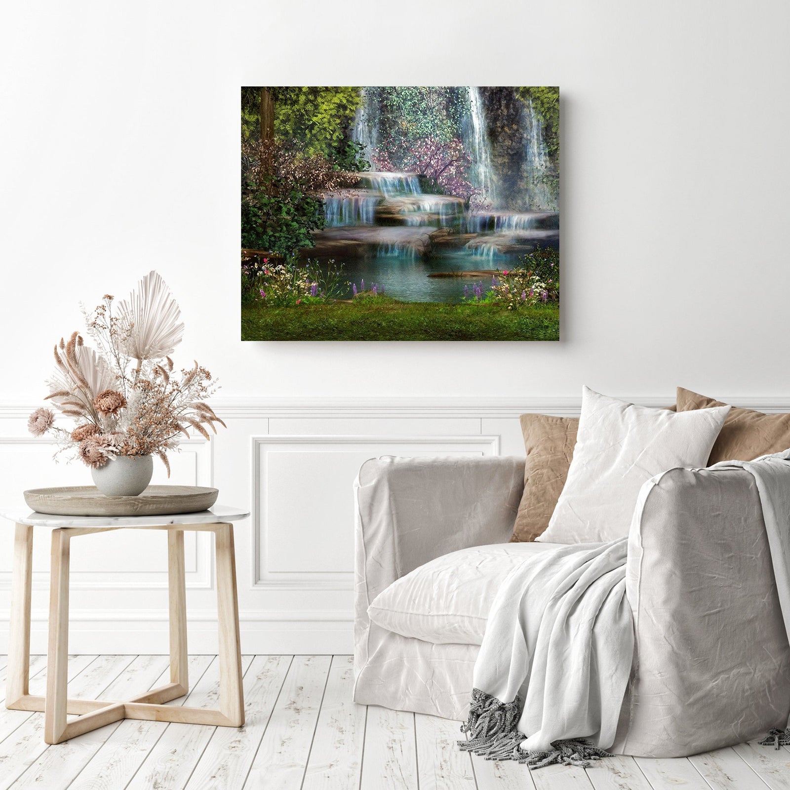 Fairy Cascade | Diamond Painting Displayed as Home Decor