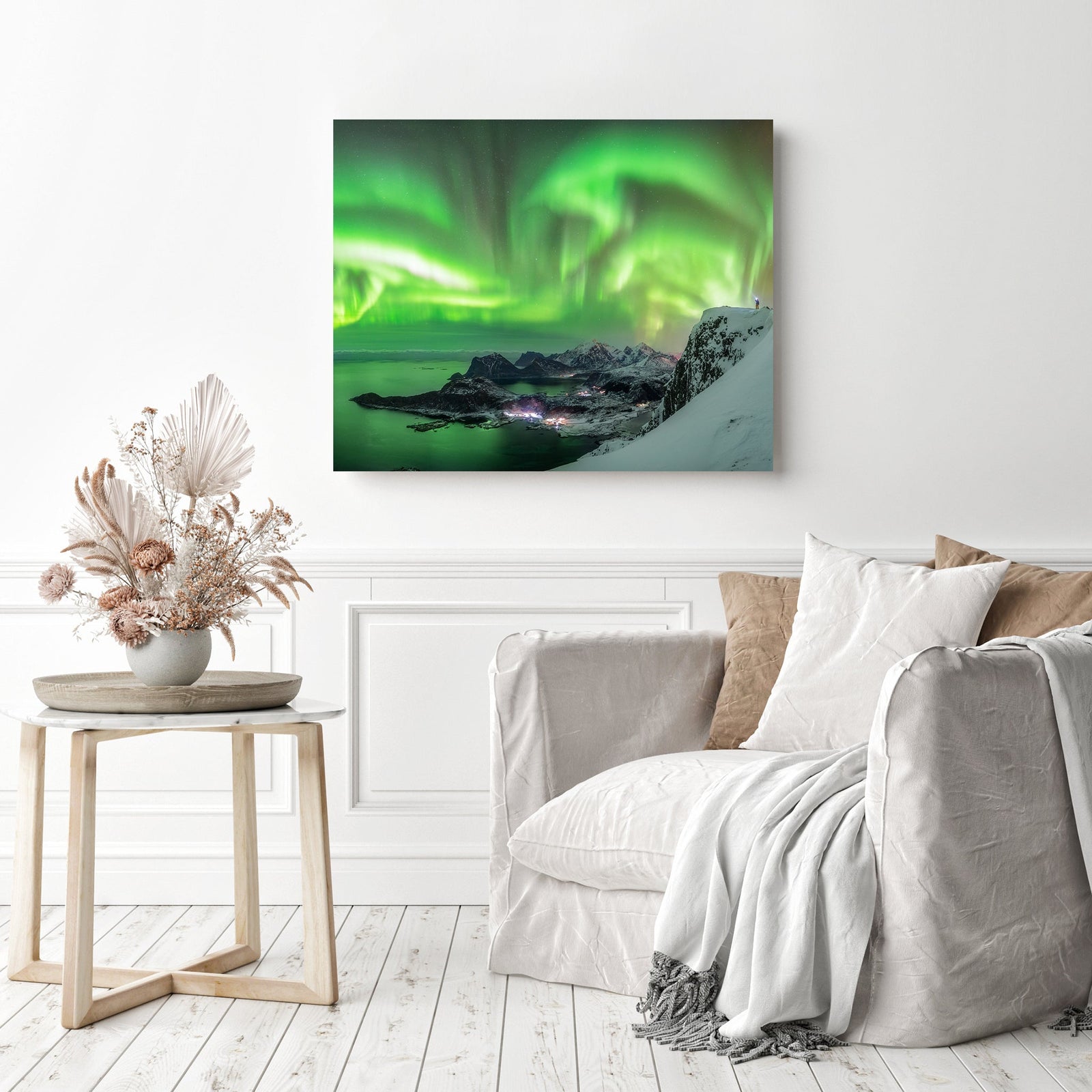 Northen Lights | Diamond Painting Displayed as Home Decor