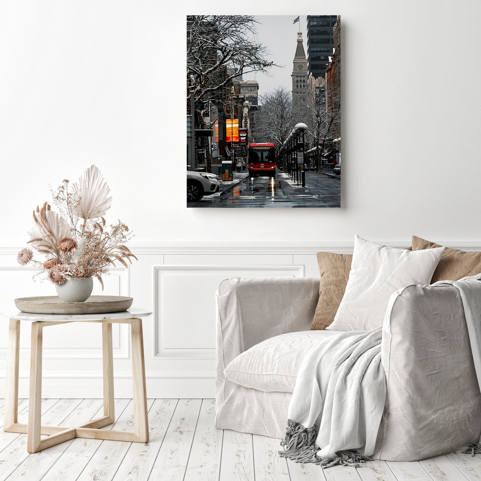 Denver Streetscape | Diamond Painting Displayed as Home Decor