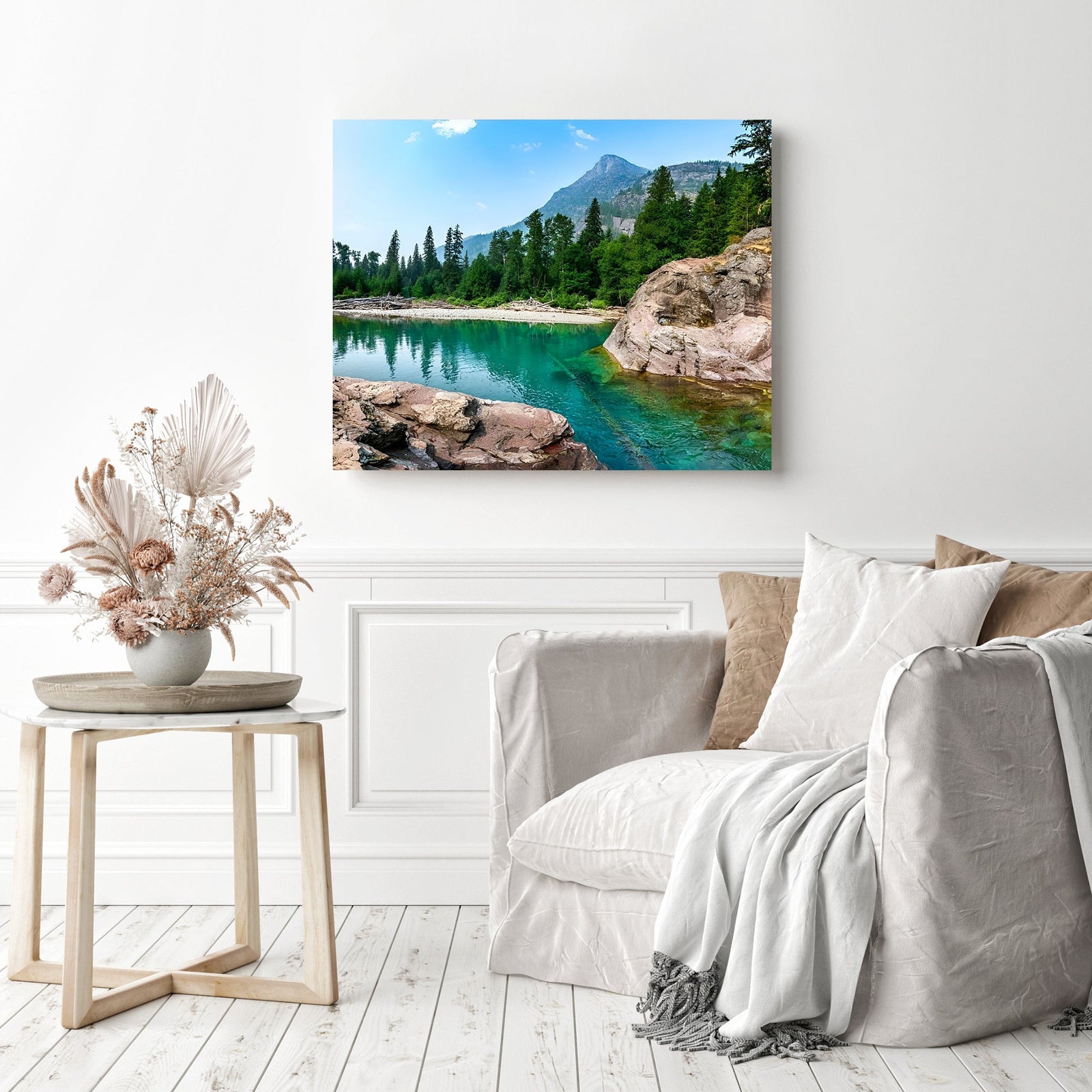 Glacier River | Diamond Painting Displayed as Home Decor