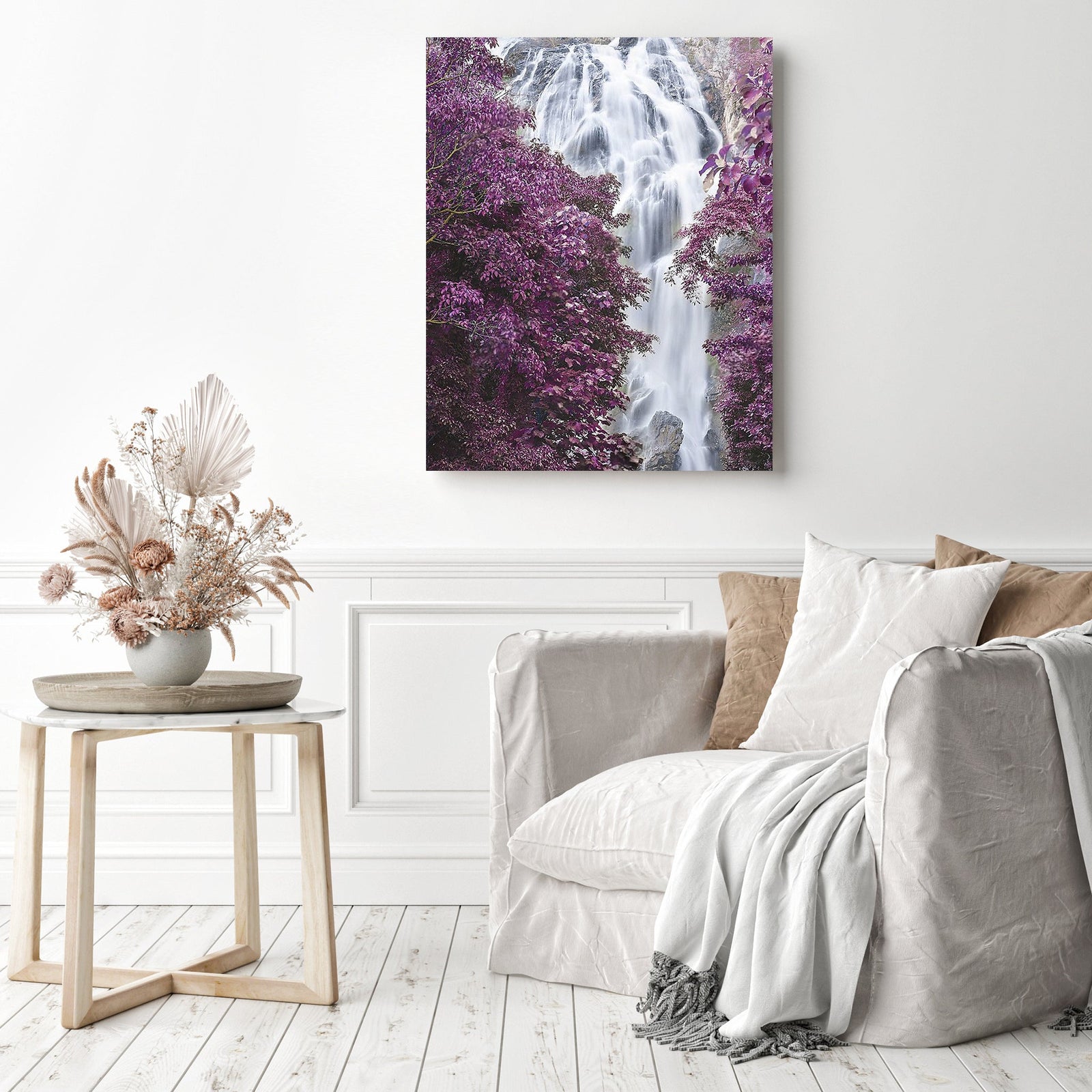 Klonglan Waterfall | Diamond Painting Displayed as Home Decor