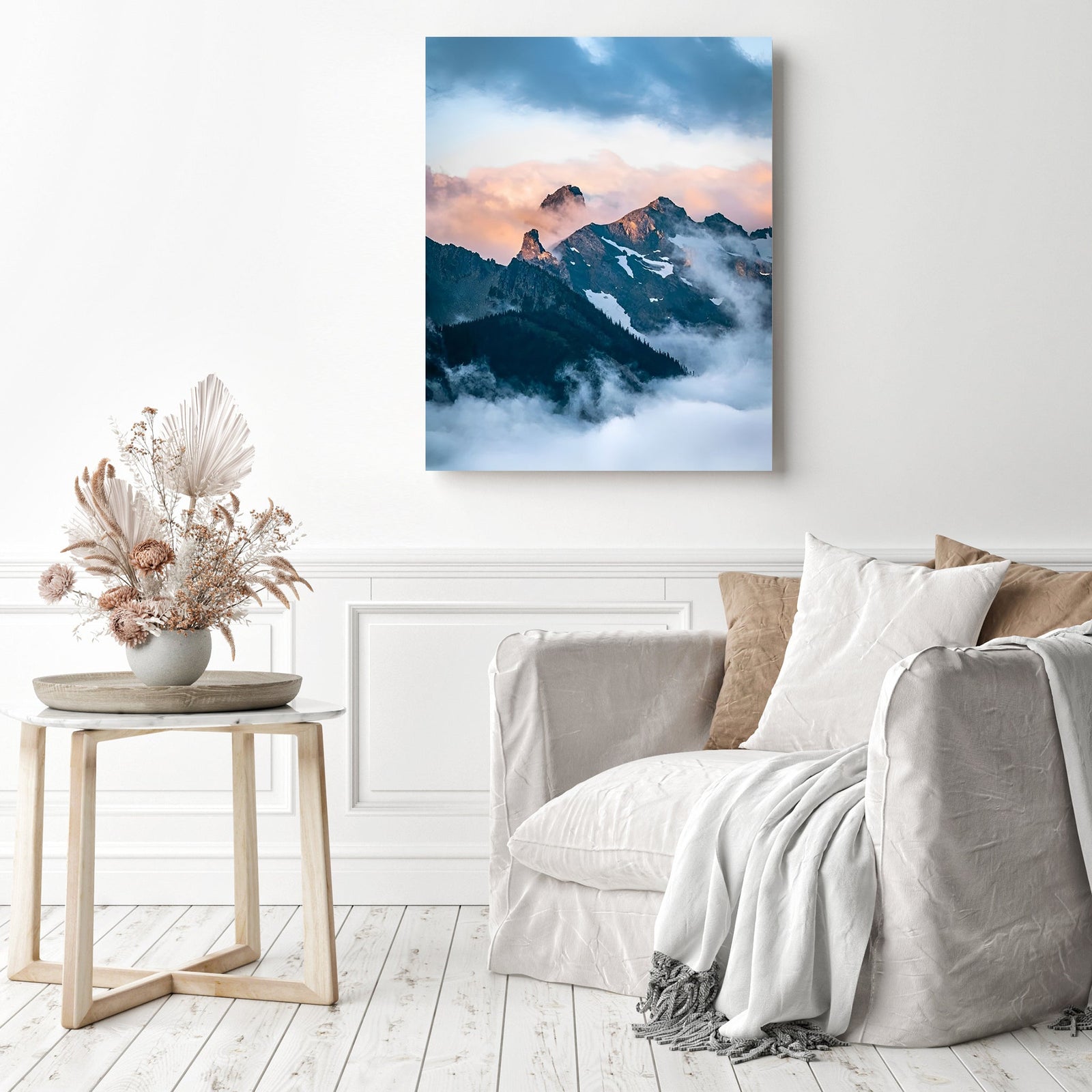 Mountain Range | Diamond Painting Displayed as Home Decor