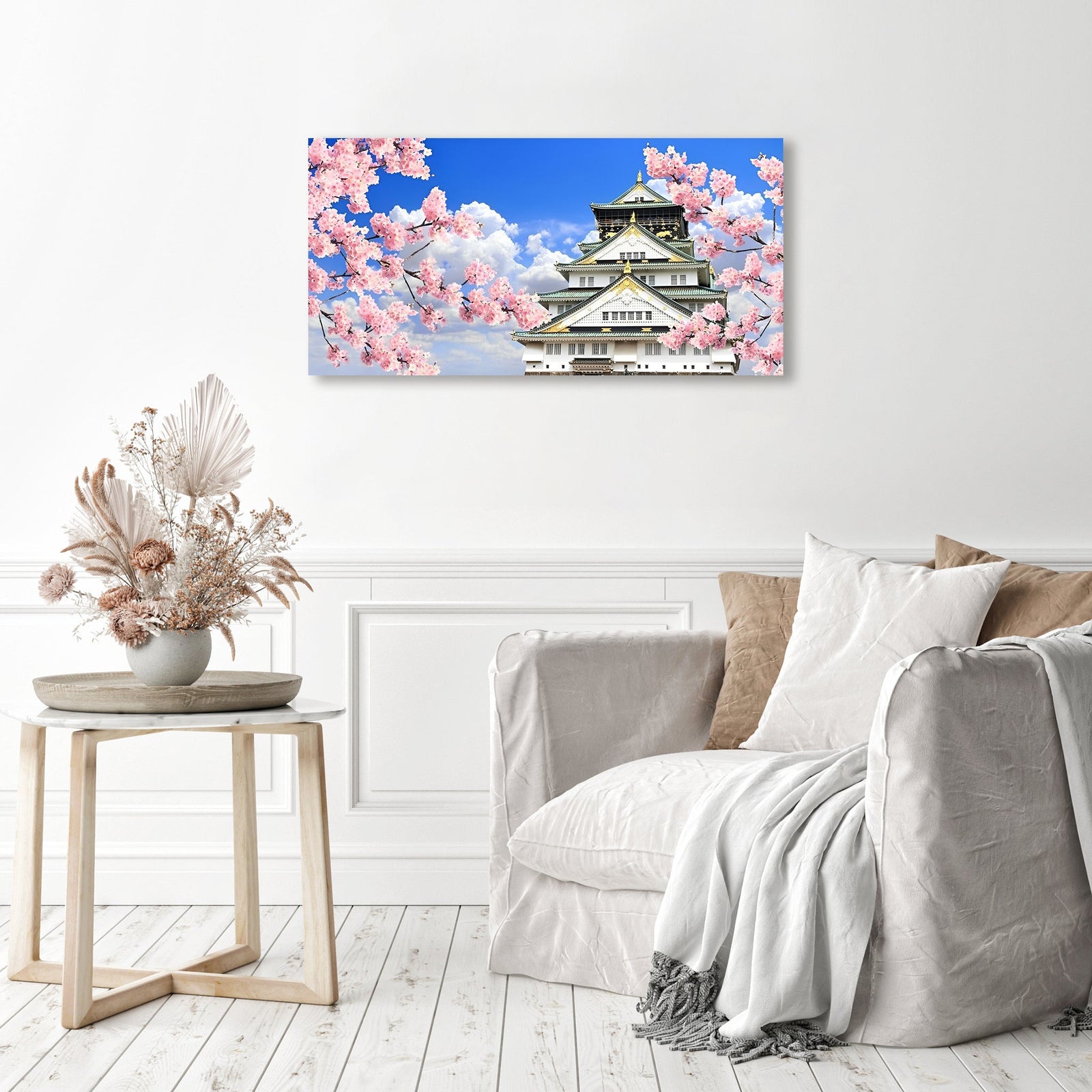 Osaka Castle Japan | Diamond Painting Displayed as Home Decor