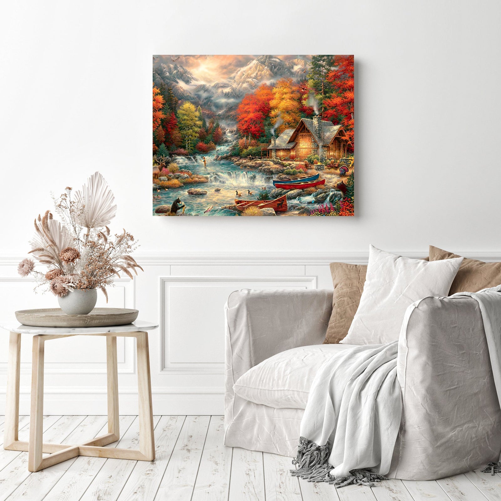 Autumn | Diamond Painting Displayed as Home Decor