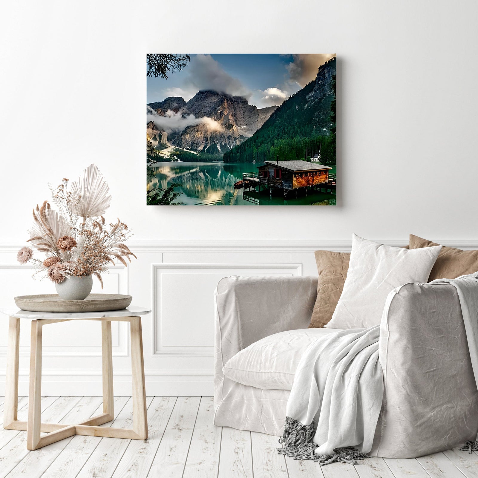 A Norwegian Fjord Cabin | Diamond Painting Displayed as Home Decor