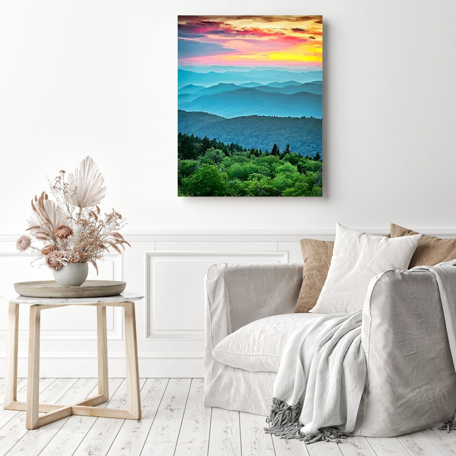 Virginia Blue Ridge | Diamond Painting Displayed as Home Decor