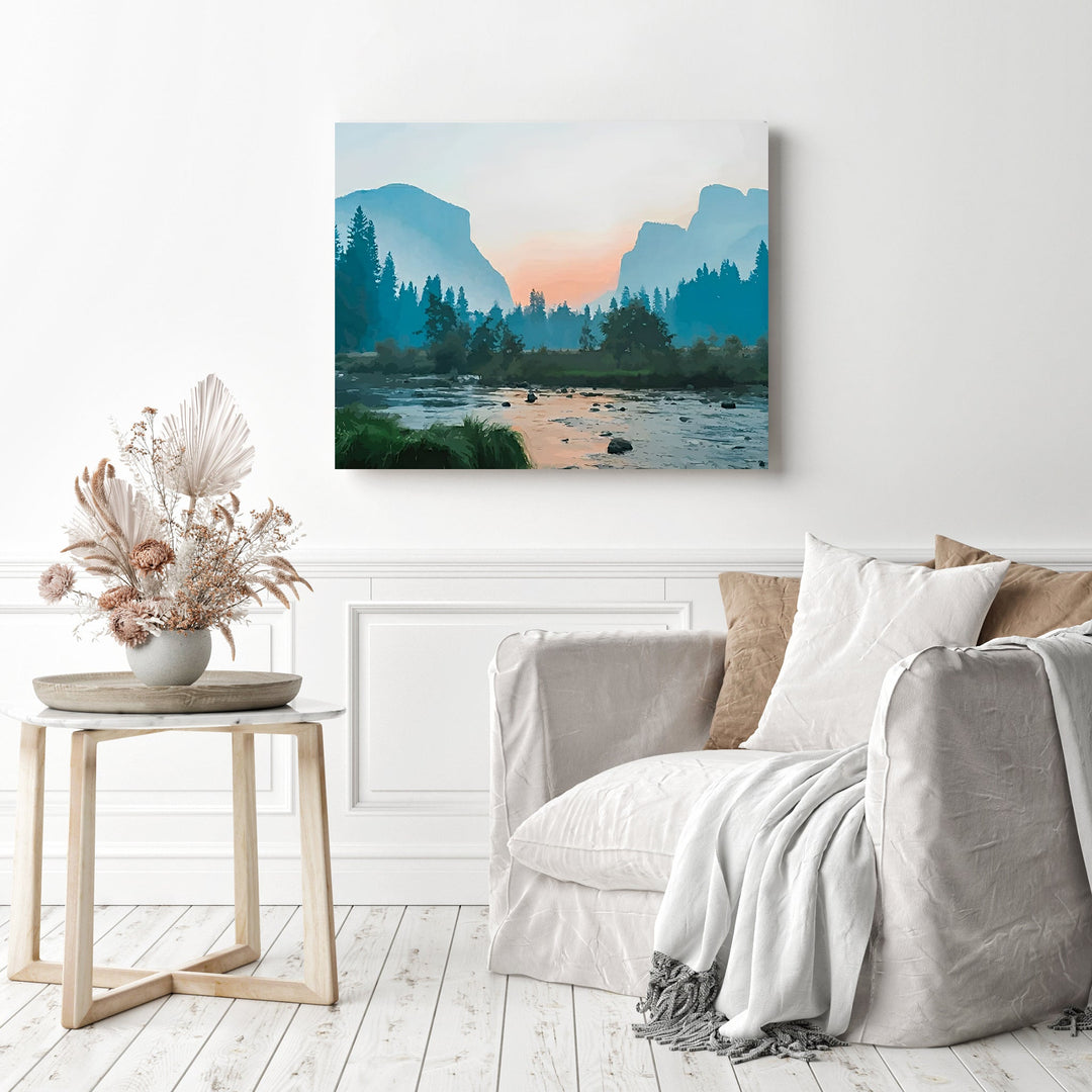Sunset at the Mountains | Diamond Painting