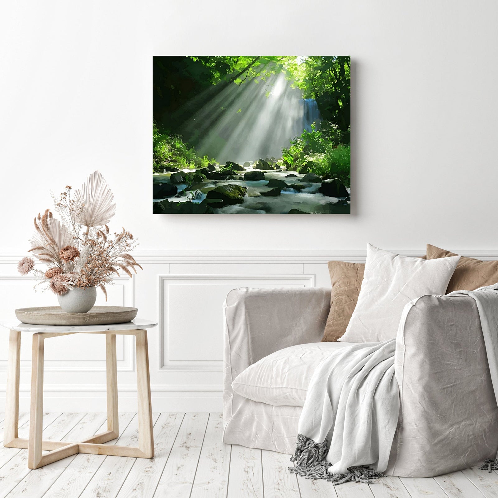 Bright Forest | Diamond Painting Displayed as Home Decor