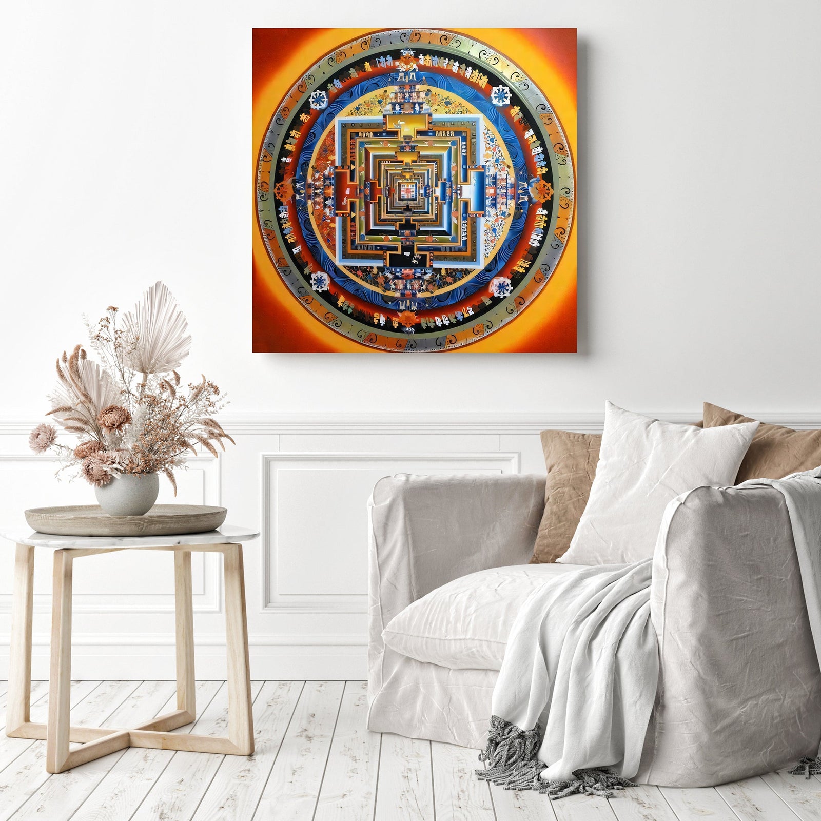 Mandala Thangka | Diamond Painting Displayed as Home Decor