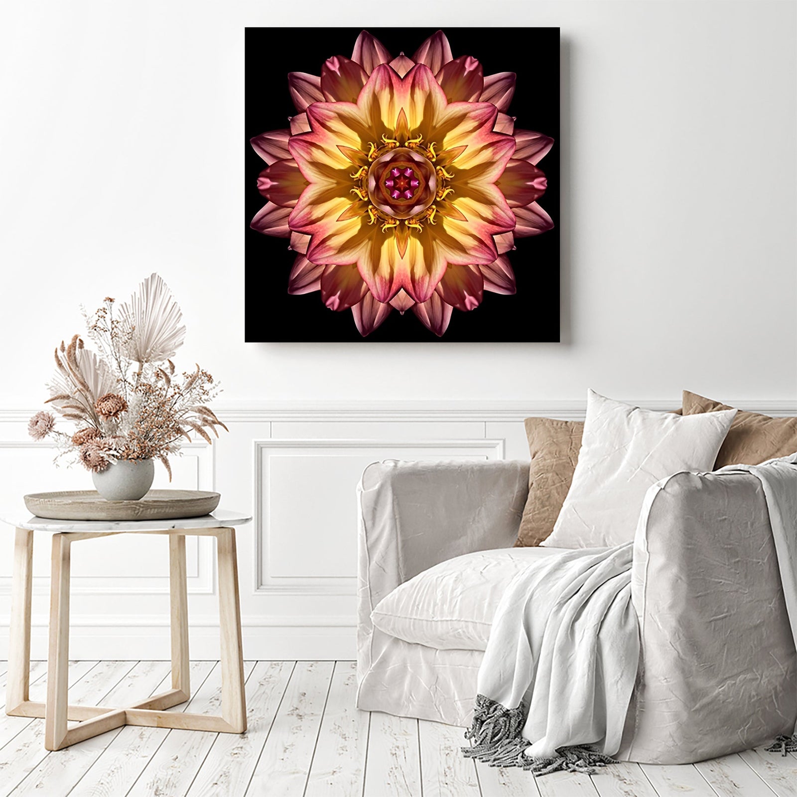 Mystical Flowers | Diamond Painting Displayed as Home Decor