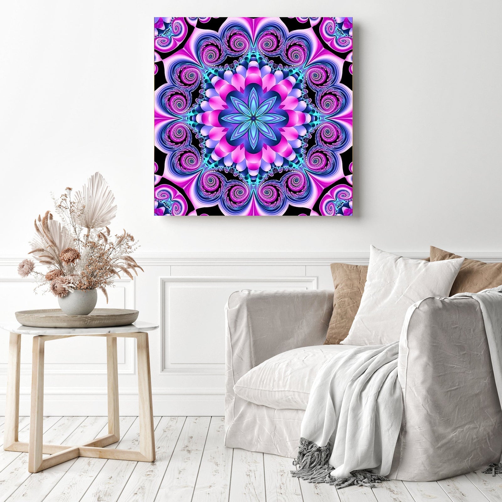 Mandalas Pattern | Diamond Painting Displayed as Home Decor