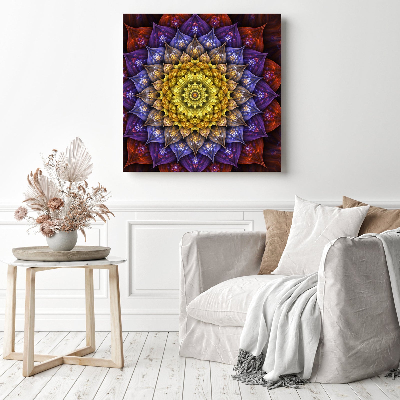 Intricate Mandalas | Diamond Painting Displayed as Home Decor