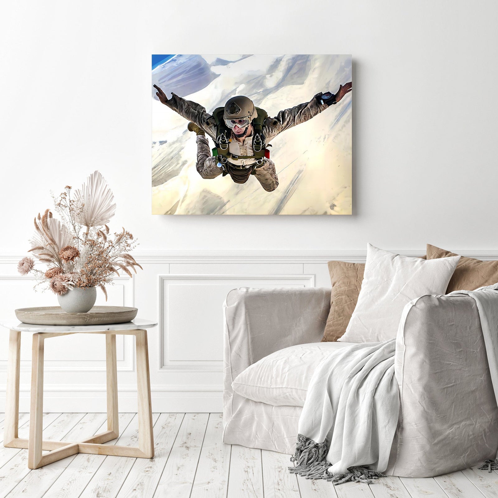 Free Falling | Diamond Painting Displayed as Home Decor