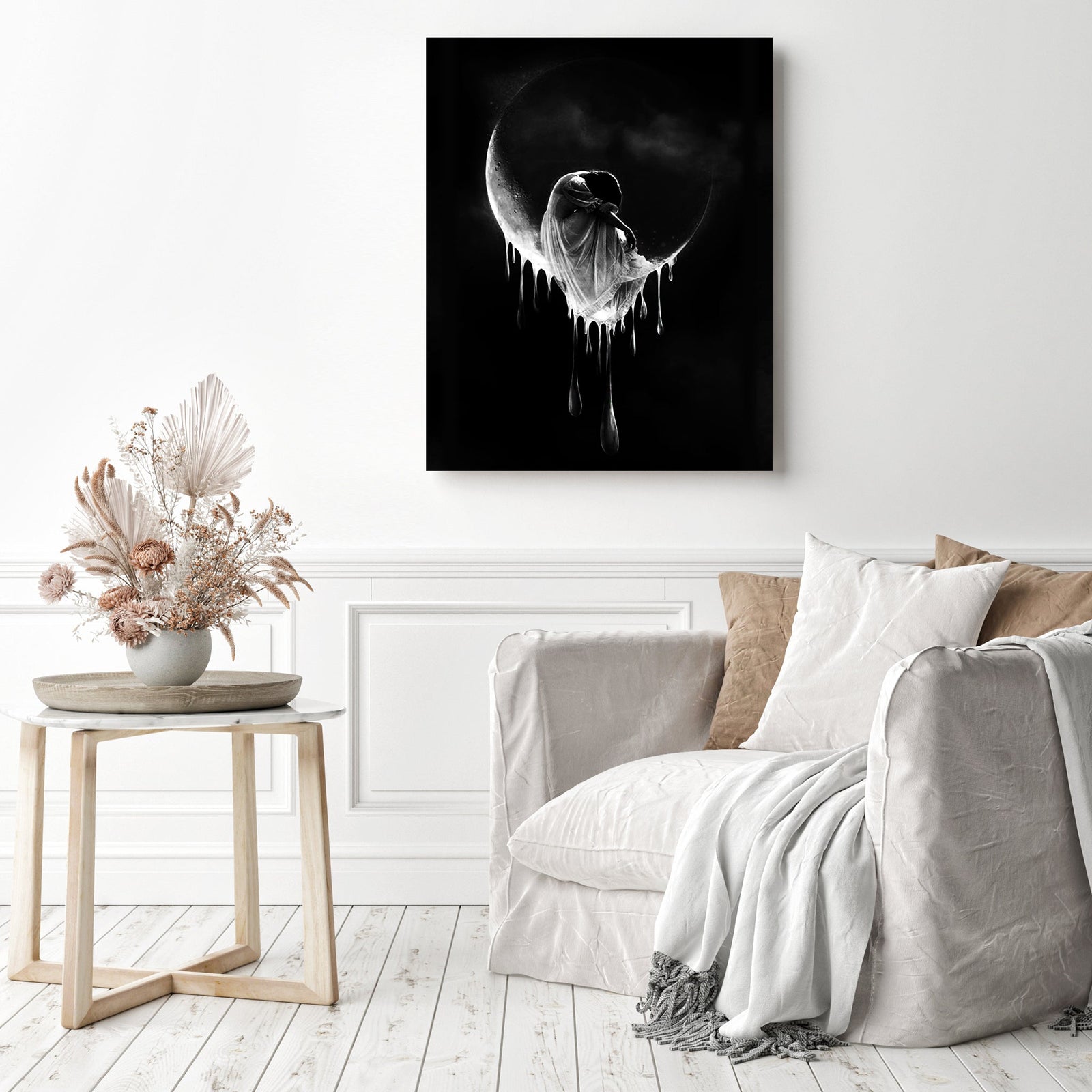 A Thousand Sorrows | Diamond Painting Displayed as Home Decor