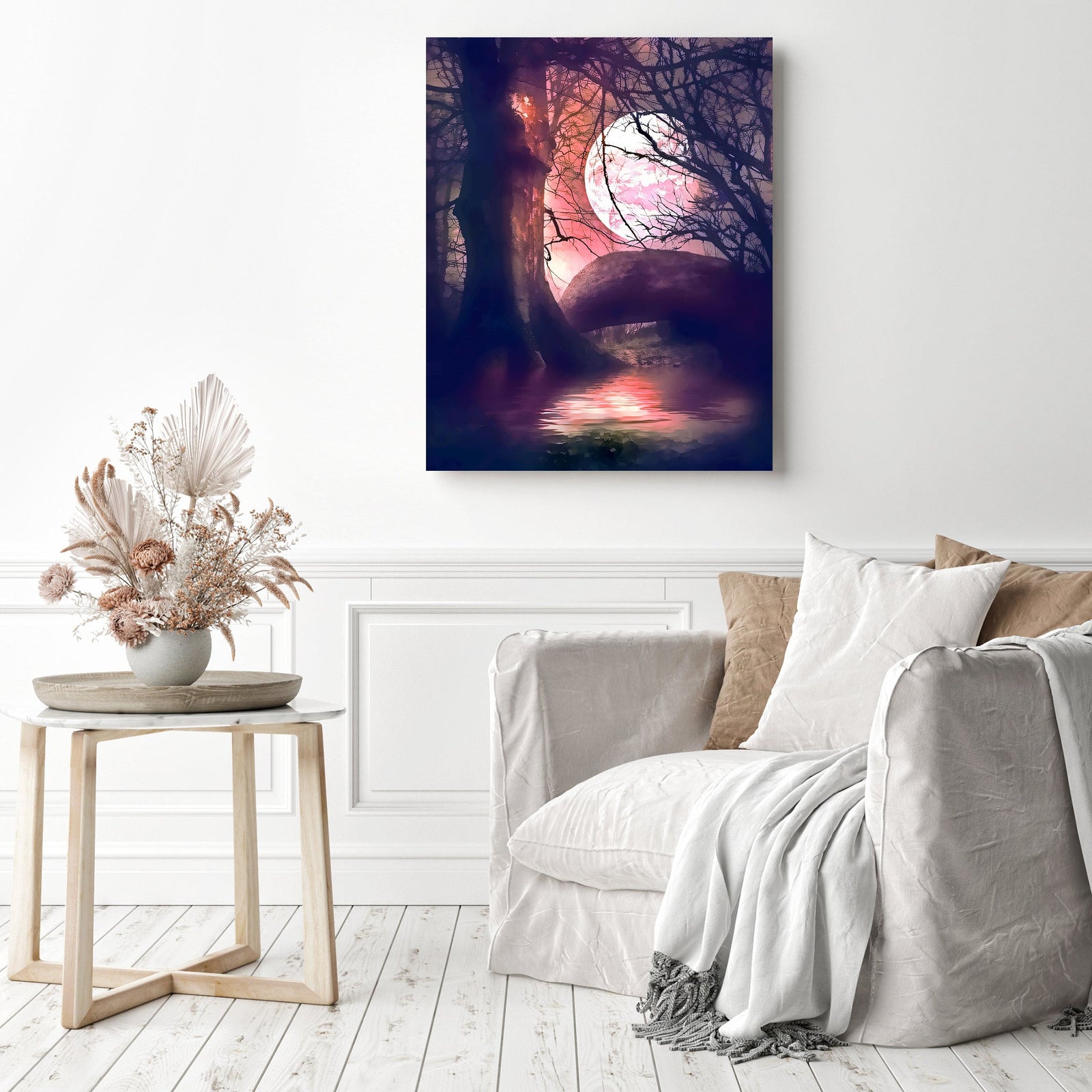 Mystic Moon | Diamond Painting Displayed as Home Decor