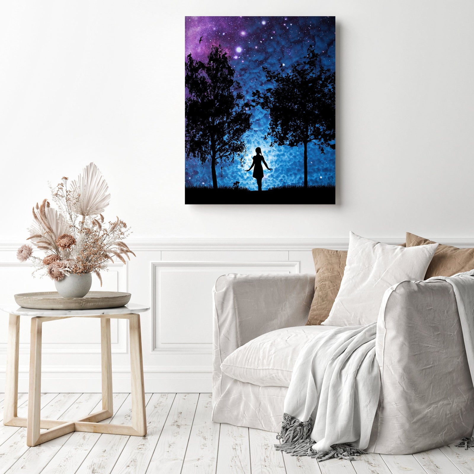 Mystic Moonlight | Diamond Painting Displayed as Home Decor