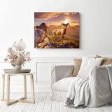 Goat on the Mountain | Diamond Painting Displayed as Home Decor