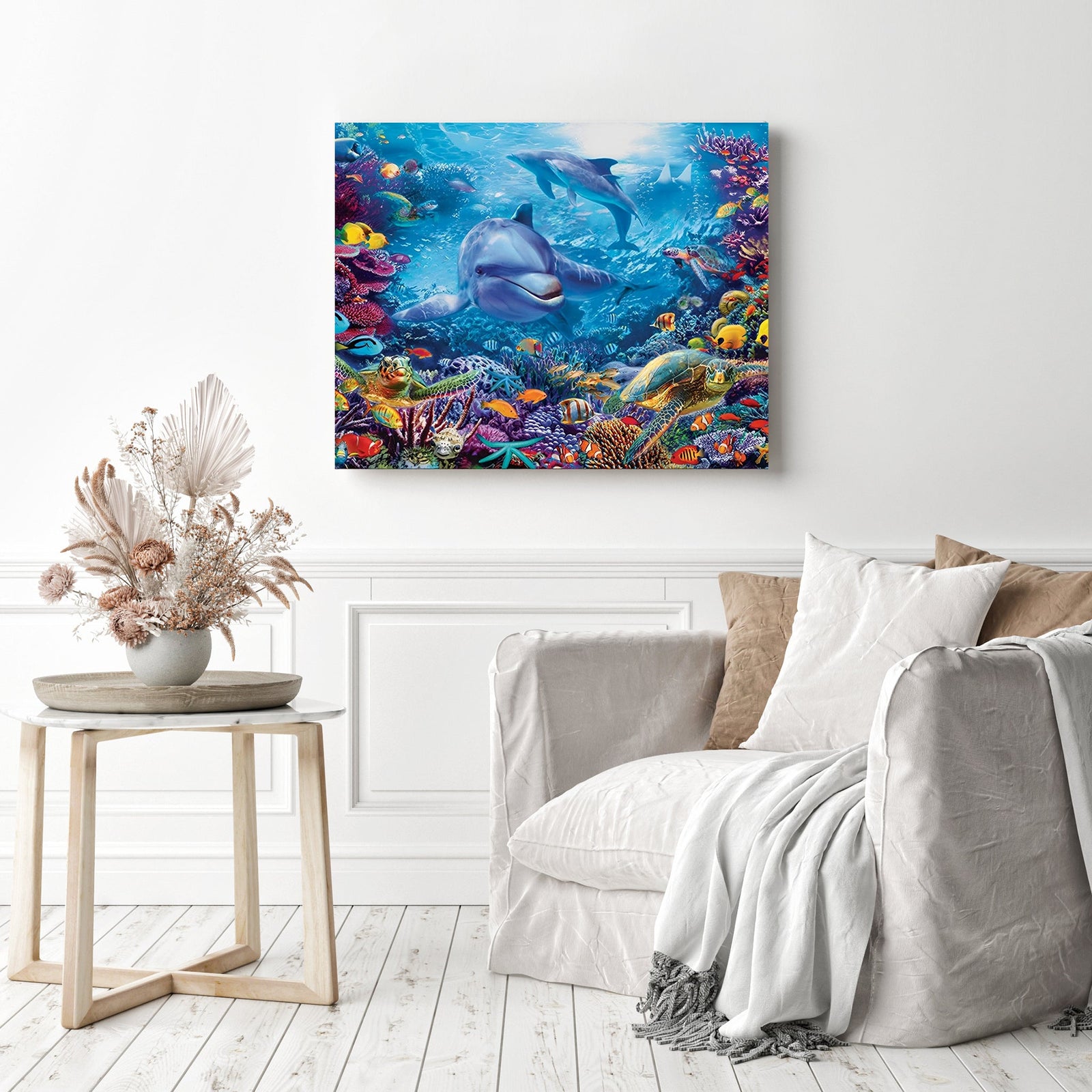 Ocean Wonders | Diamond Painting Displayed as Home Decor