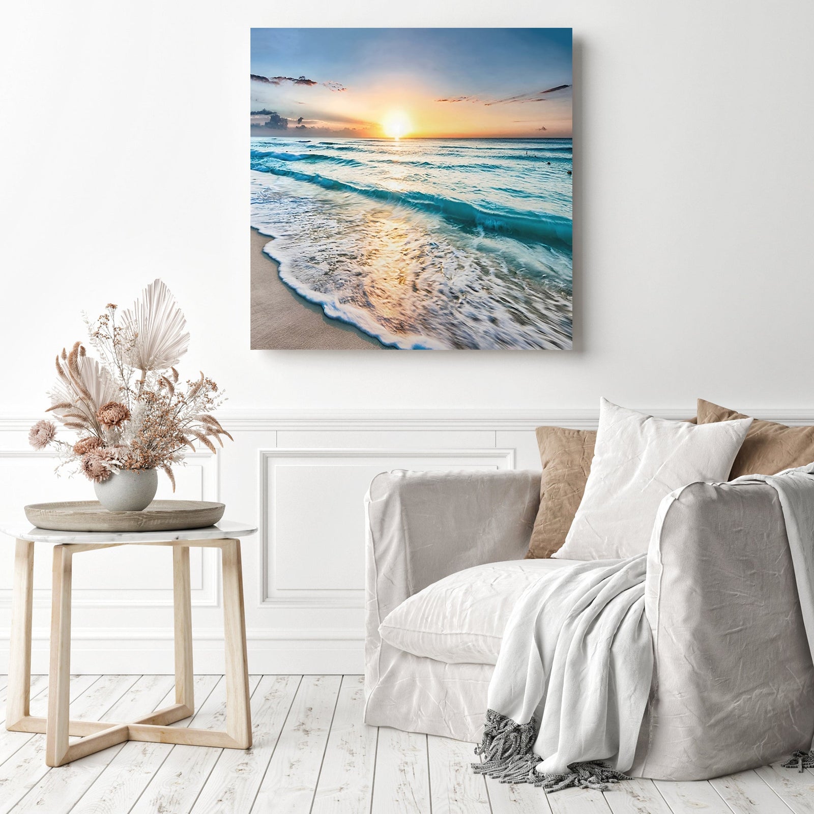 Ocean | Diamond Painting Displayed as Home Decor