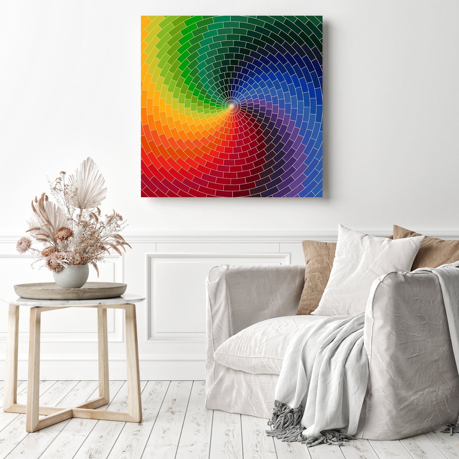 Rainbow Spectrum | Diamond Painting Displayed as Home Decor