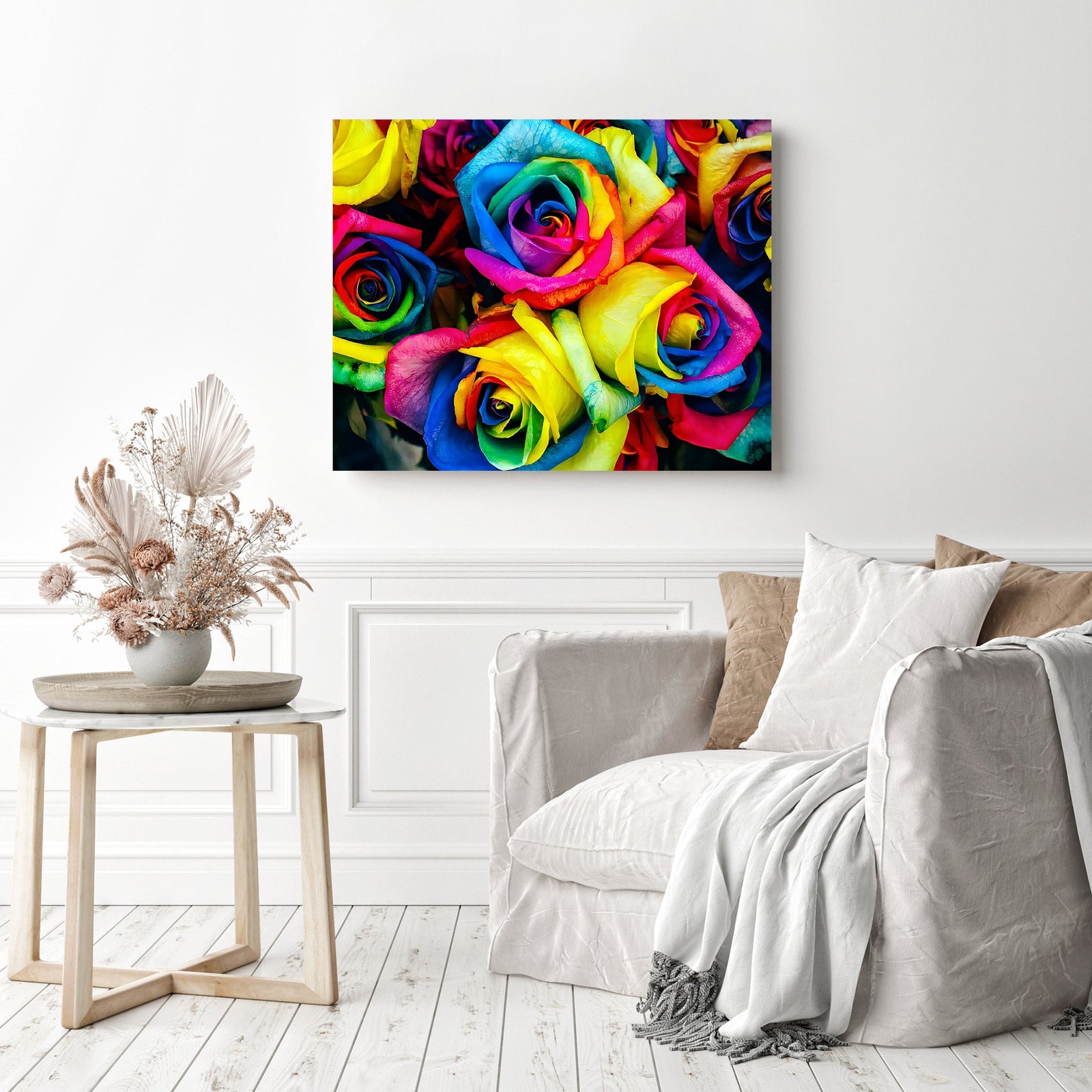 Rainbow Bouquet | Diamond Painting Displayed as Home Decor