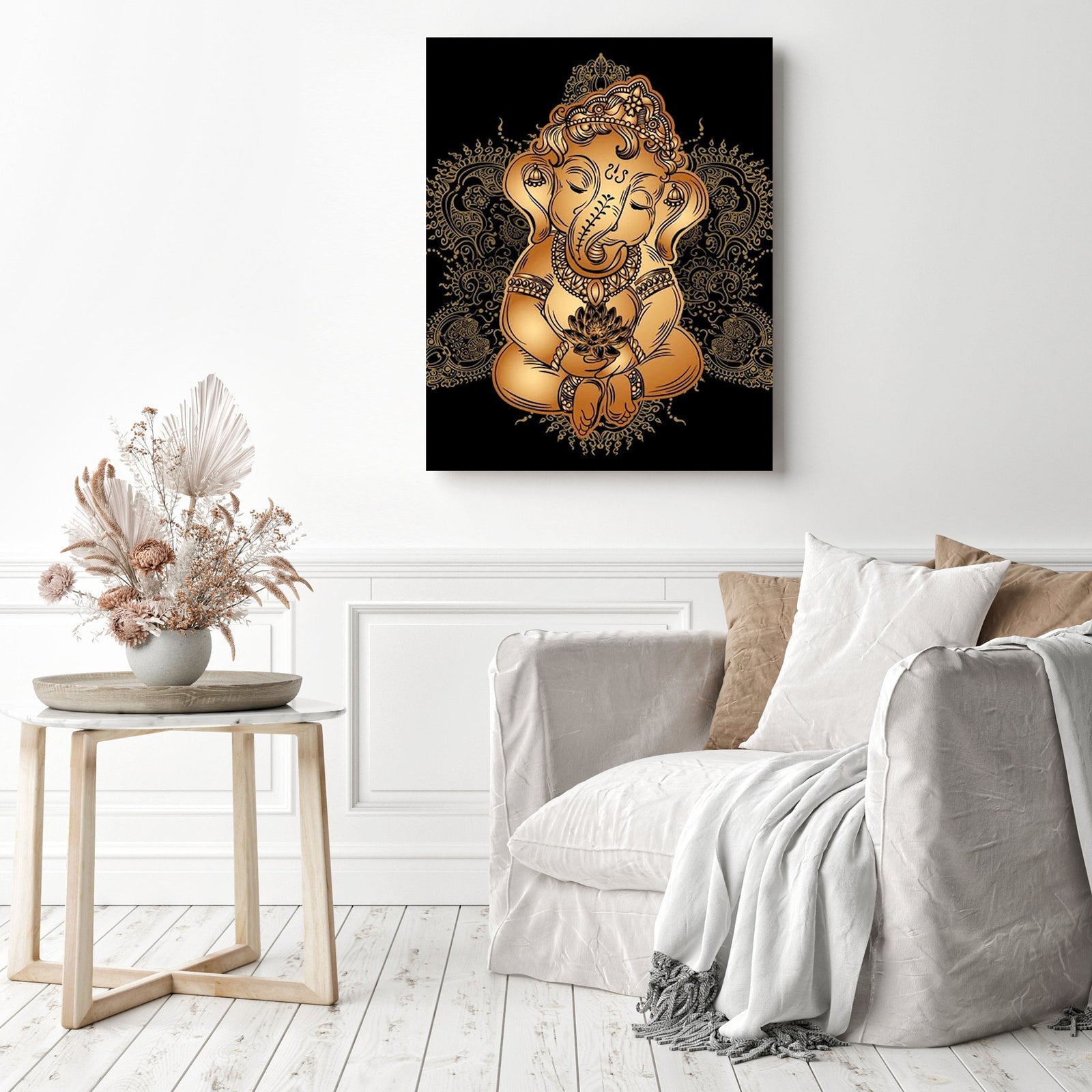 Baby Ganesh | Diamond Painting Displayed as Home Decor