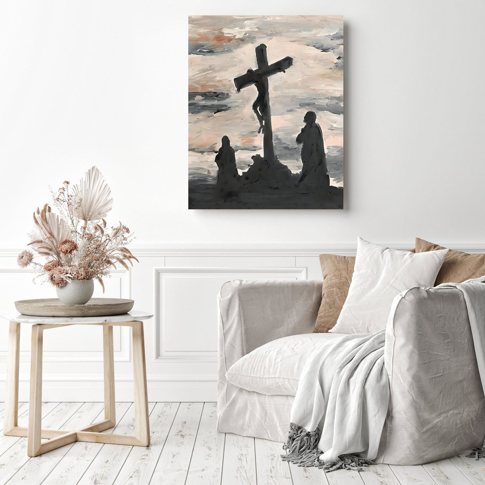 Golgotha Hill | Diamond Painting Displayed as Home Decor