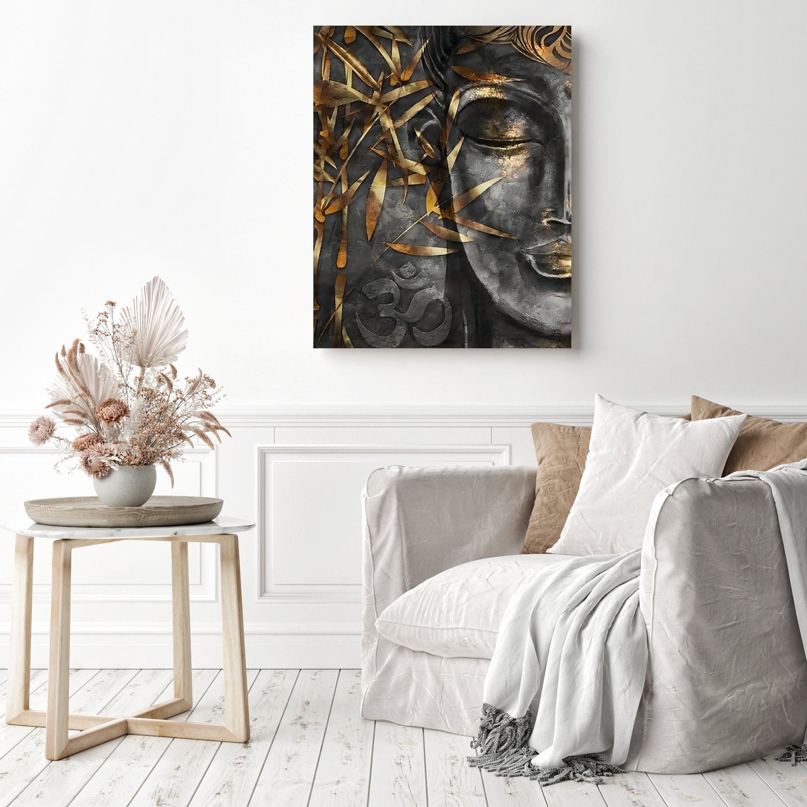 Ornate Buddha | Diamond Painting Displayed as Home Decor