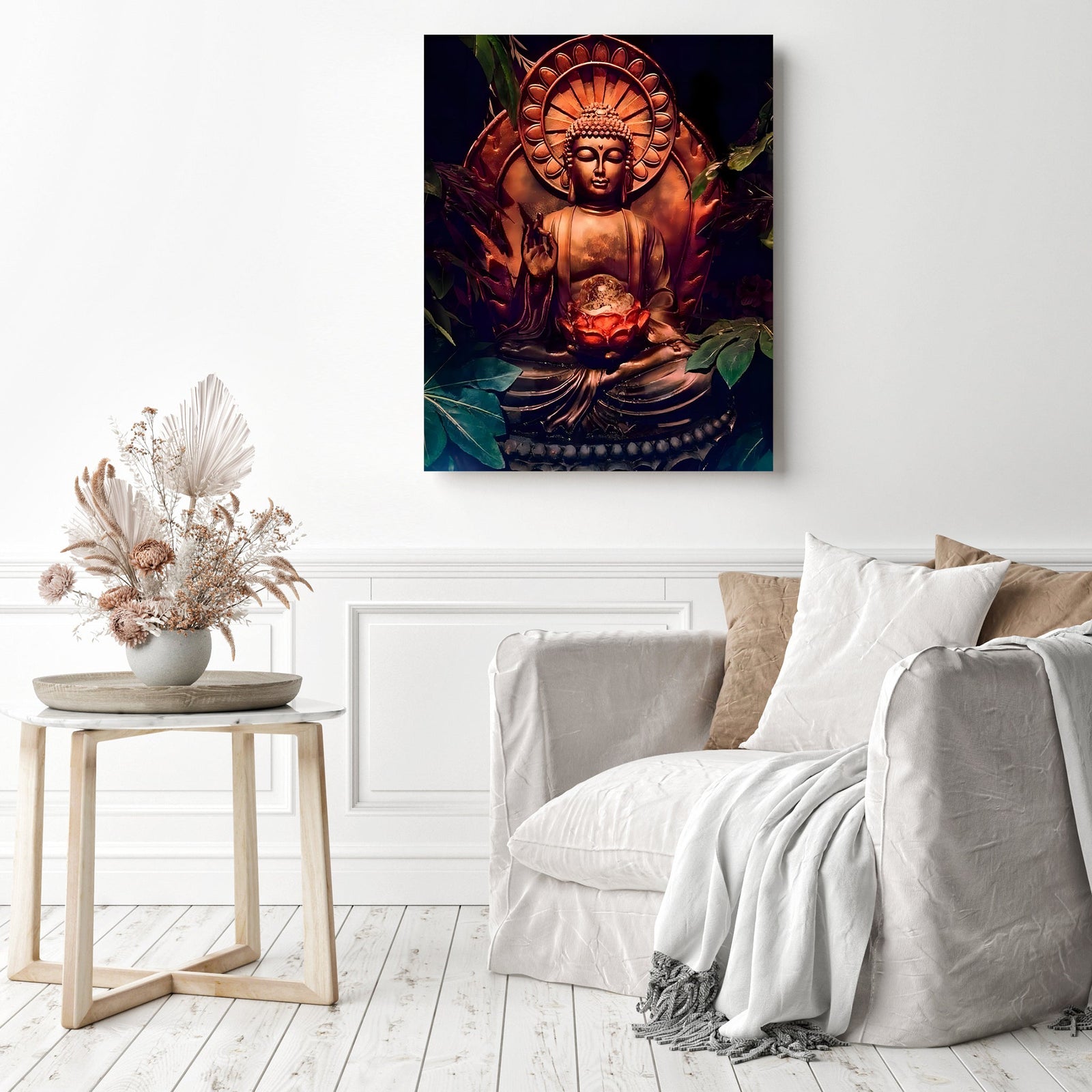 Zen Buddha Meditation | Diamond Painting Displayed as Home Decor