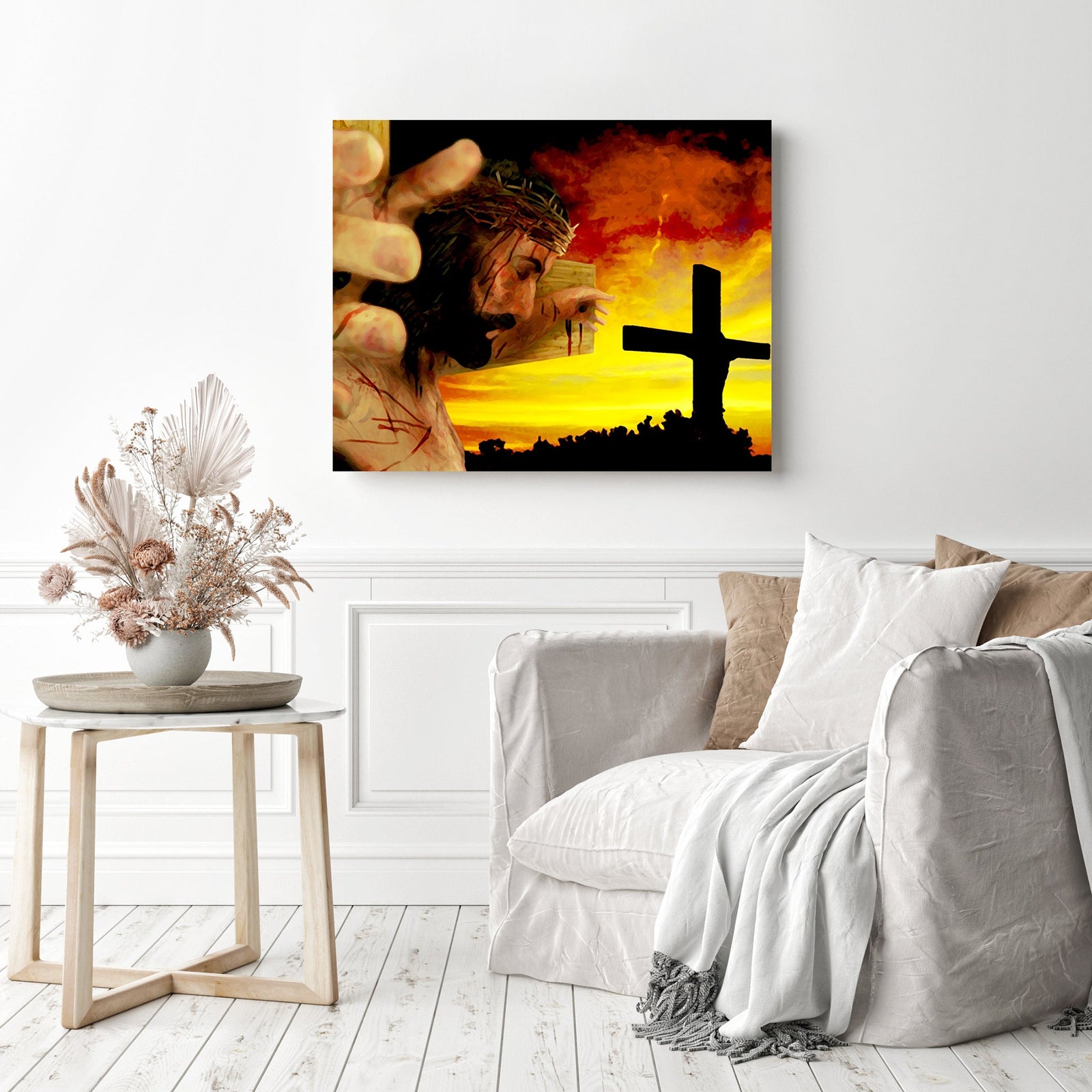 Sunset | Diamond Painting Displayed as Home Decor