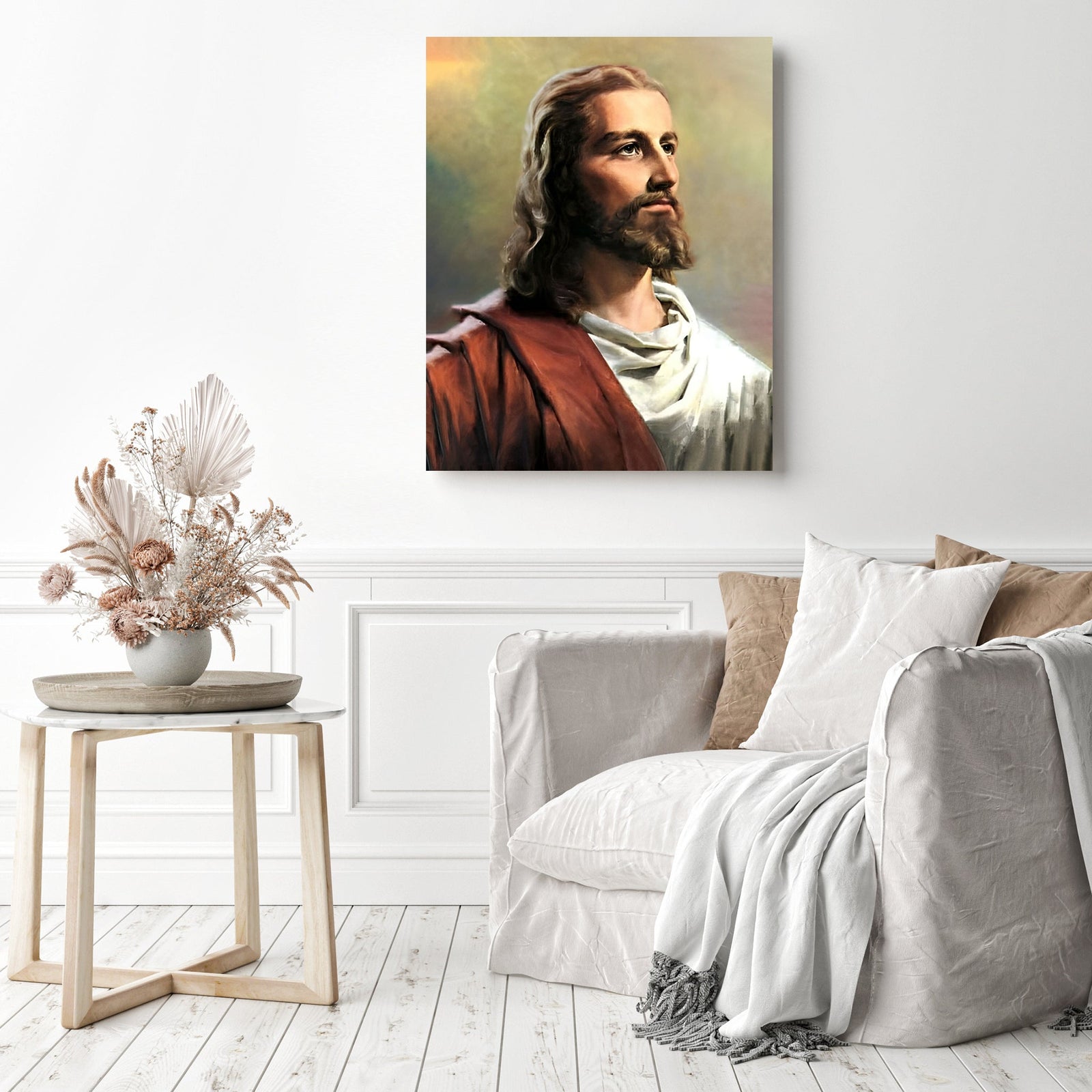 Portrait of Christ | Diamond Painting Displayed as Home Decor