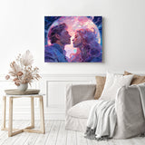 Moonlit Serenade | Diamond Painting Displayed as Home Decor
