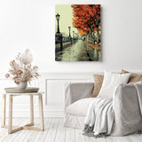 Romantic Love Autumn | Diamond Painting Displayed as Home Decor