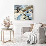 Winter | Diamond Painting Displayed as Home Decor
