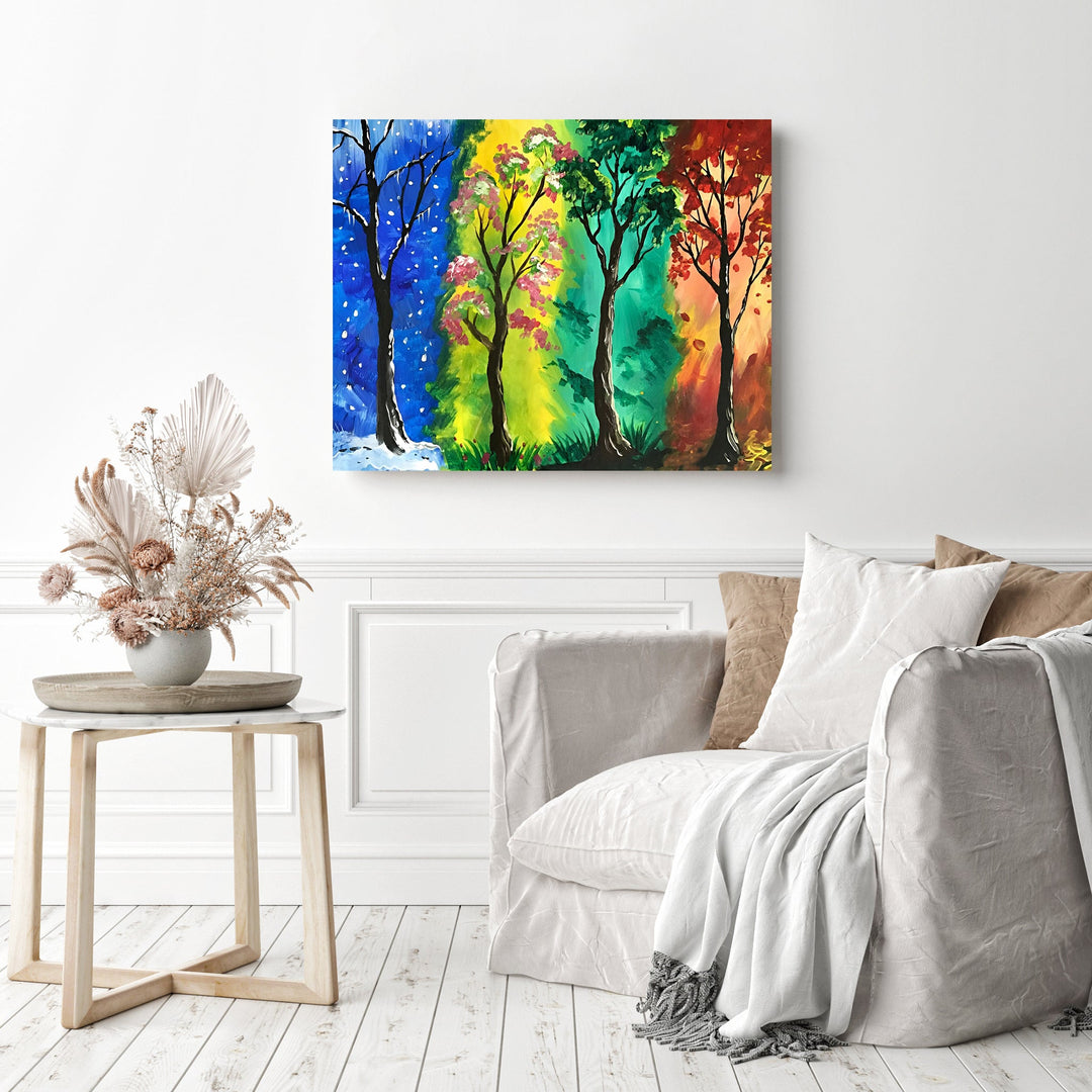 Four Seasons Colorful Tree | Diamond Painting