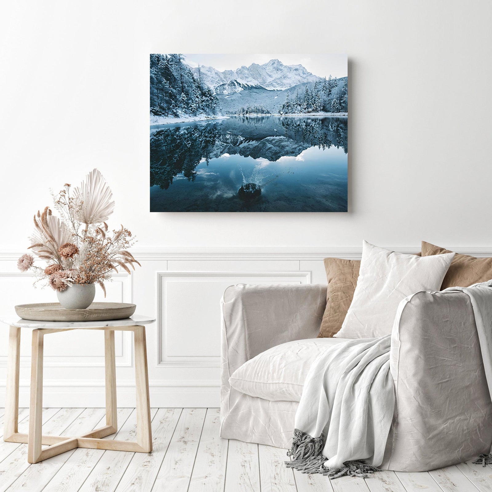 Winter Reflection | Diamond Painting Displayed as Home Decor