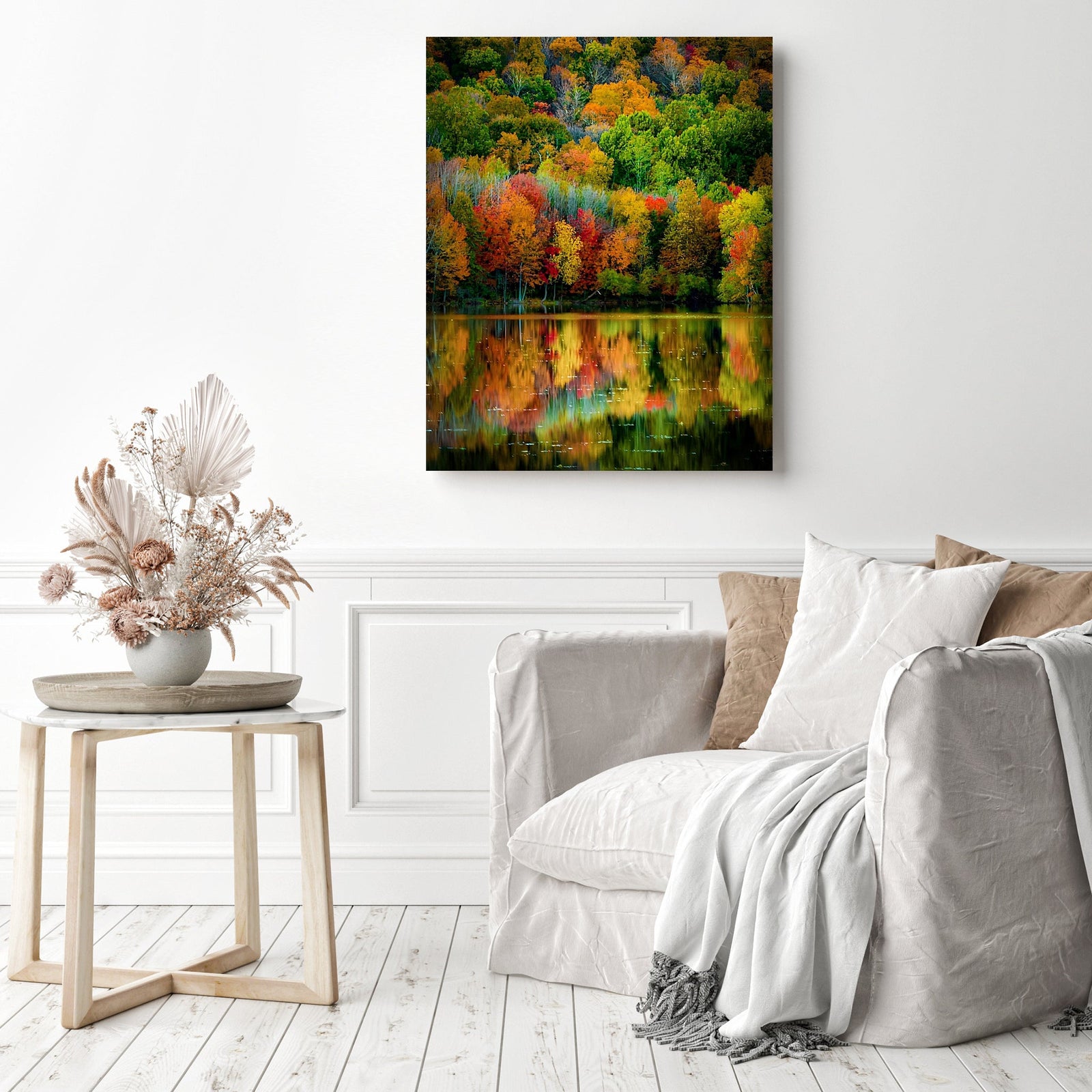 Seasons Tree | Diamond Painting Displayed as Home Decor