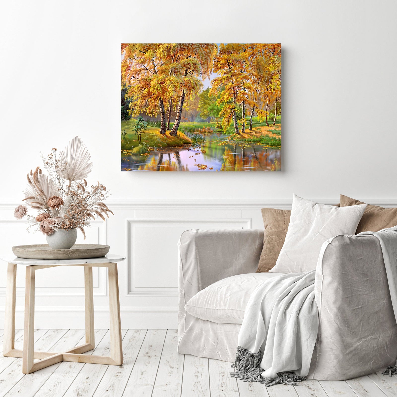 Early Autumn | Diamond Painting Displayed as Home Decor