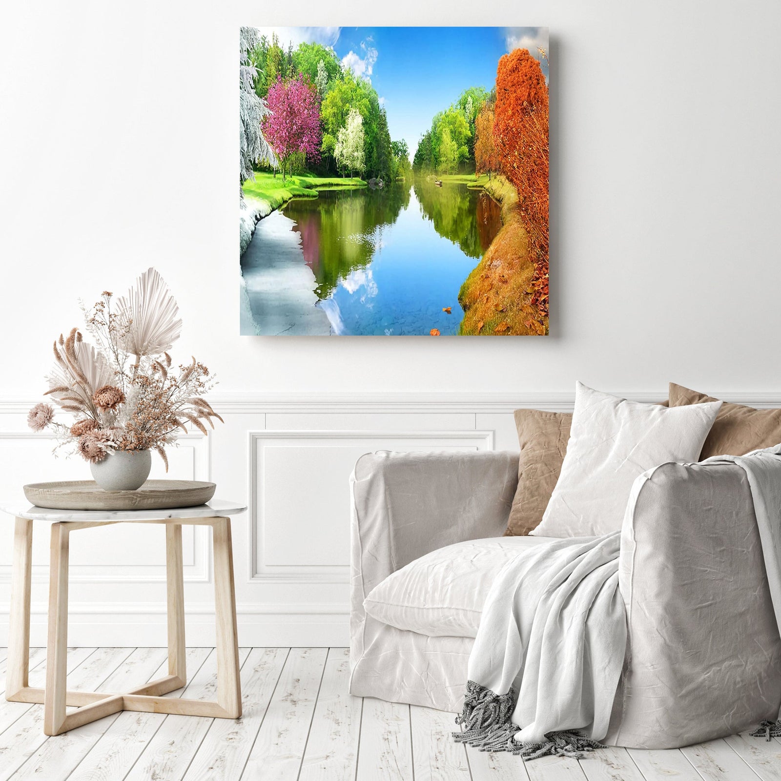 Seasons Reflections | Diamond Painting Displayed as Home Decor