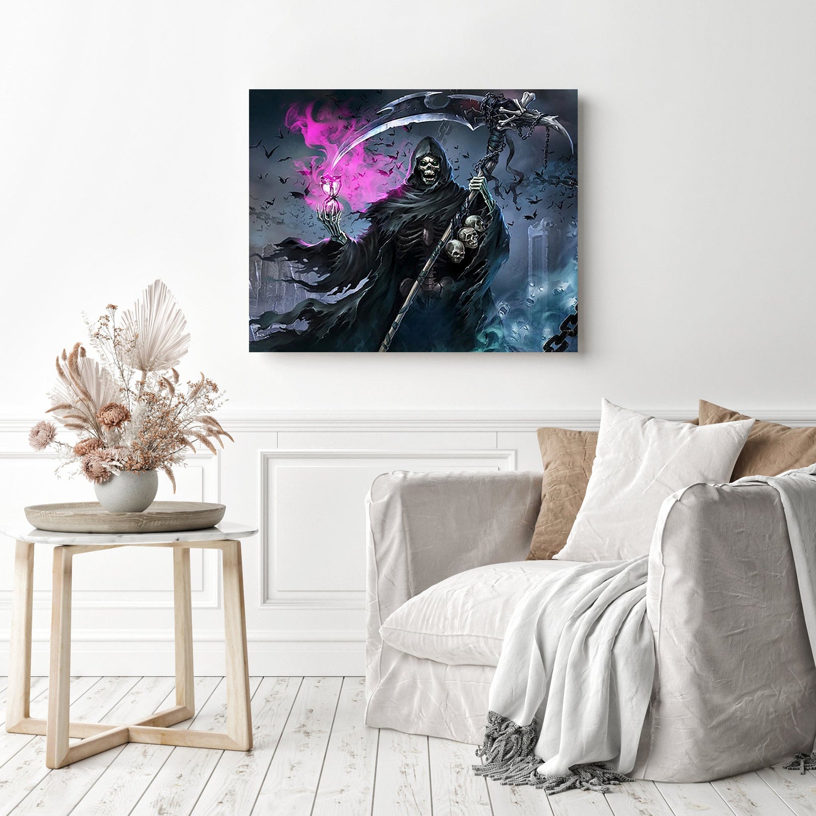 Grim Reaper | Diamond Painting Displayed as Home Decor