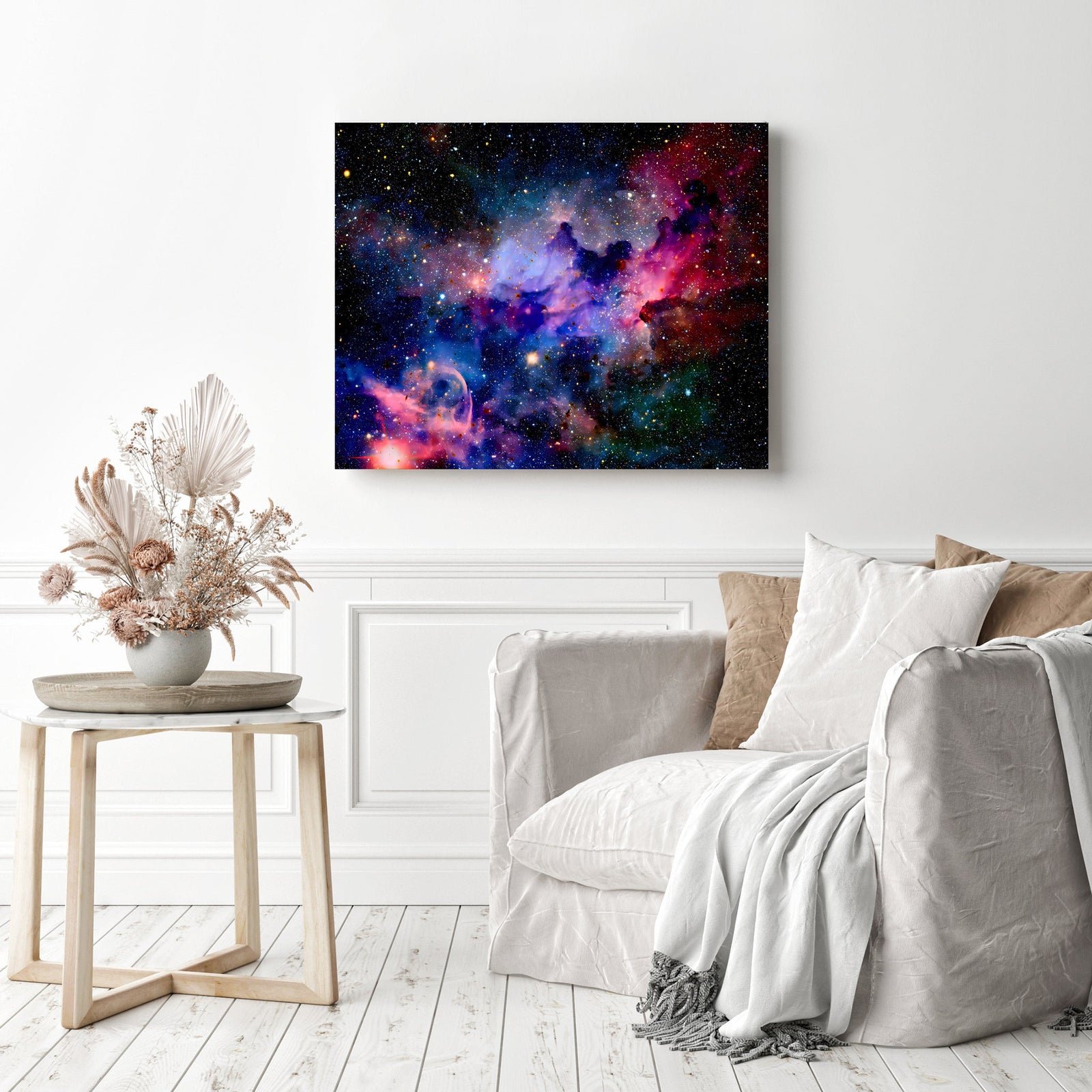 Amazing Colorful Galaxy | Diamond Painting Displayed as Home Decor