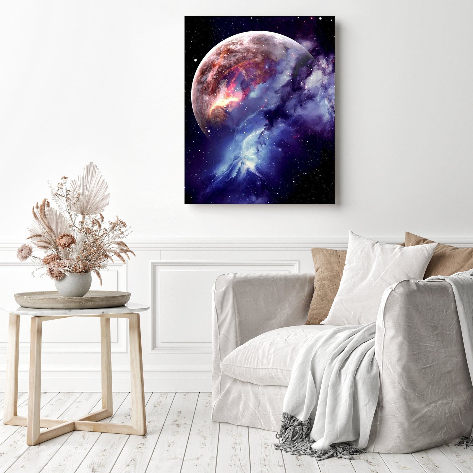 The Shining Universe | Diamond Painting Displayed as Home Decor