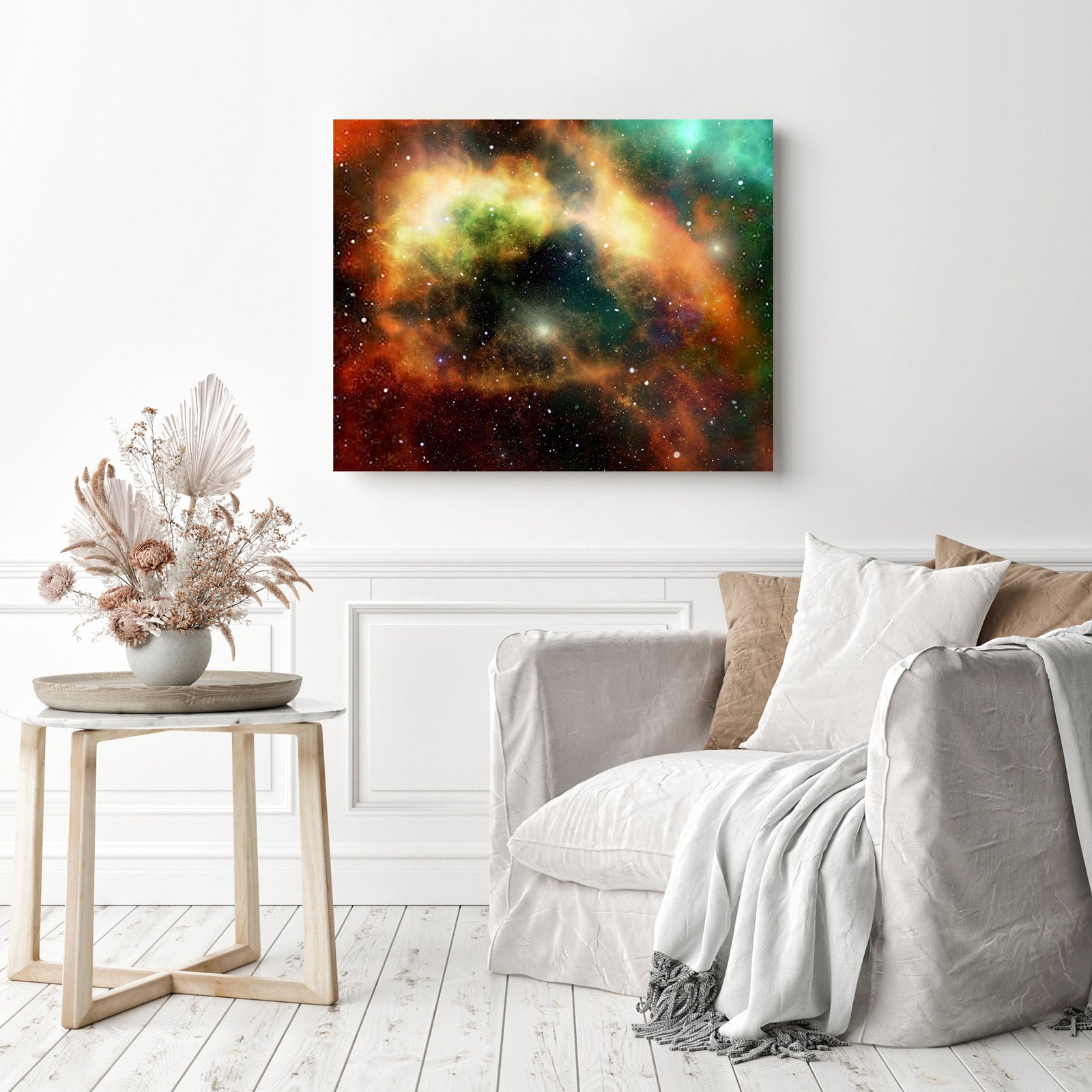 Gaze into Cosmos | Diamond Painting Displayed as Home Decor