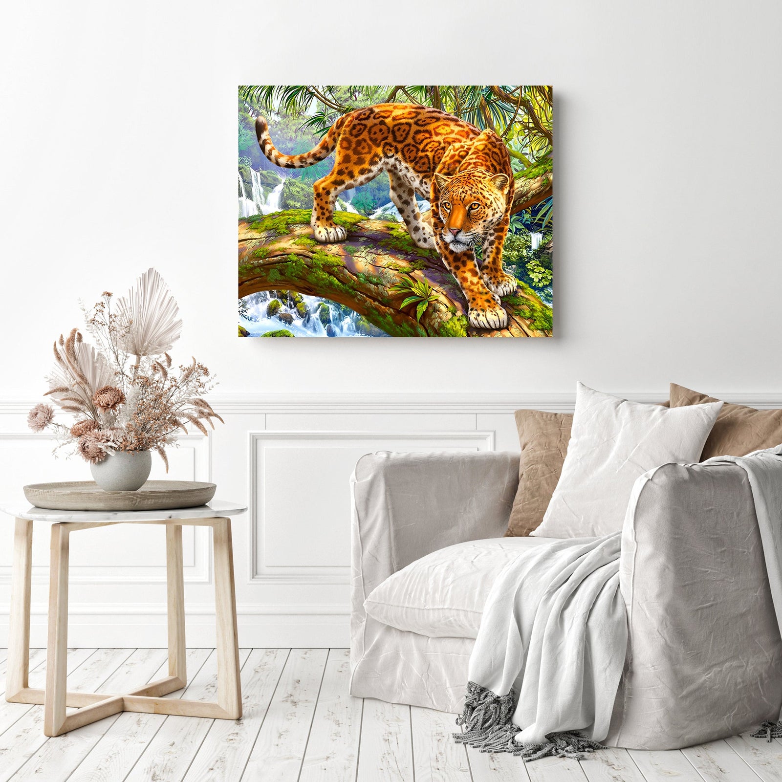 Leopard | Diamond Painting Displayed as Home Decor