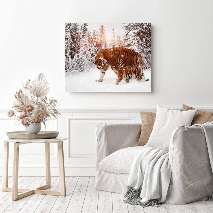 Tigers in Snow | Diamond Painting