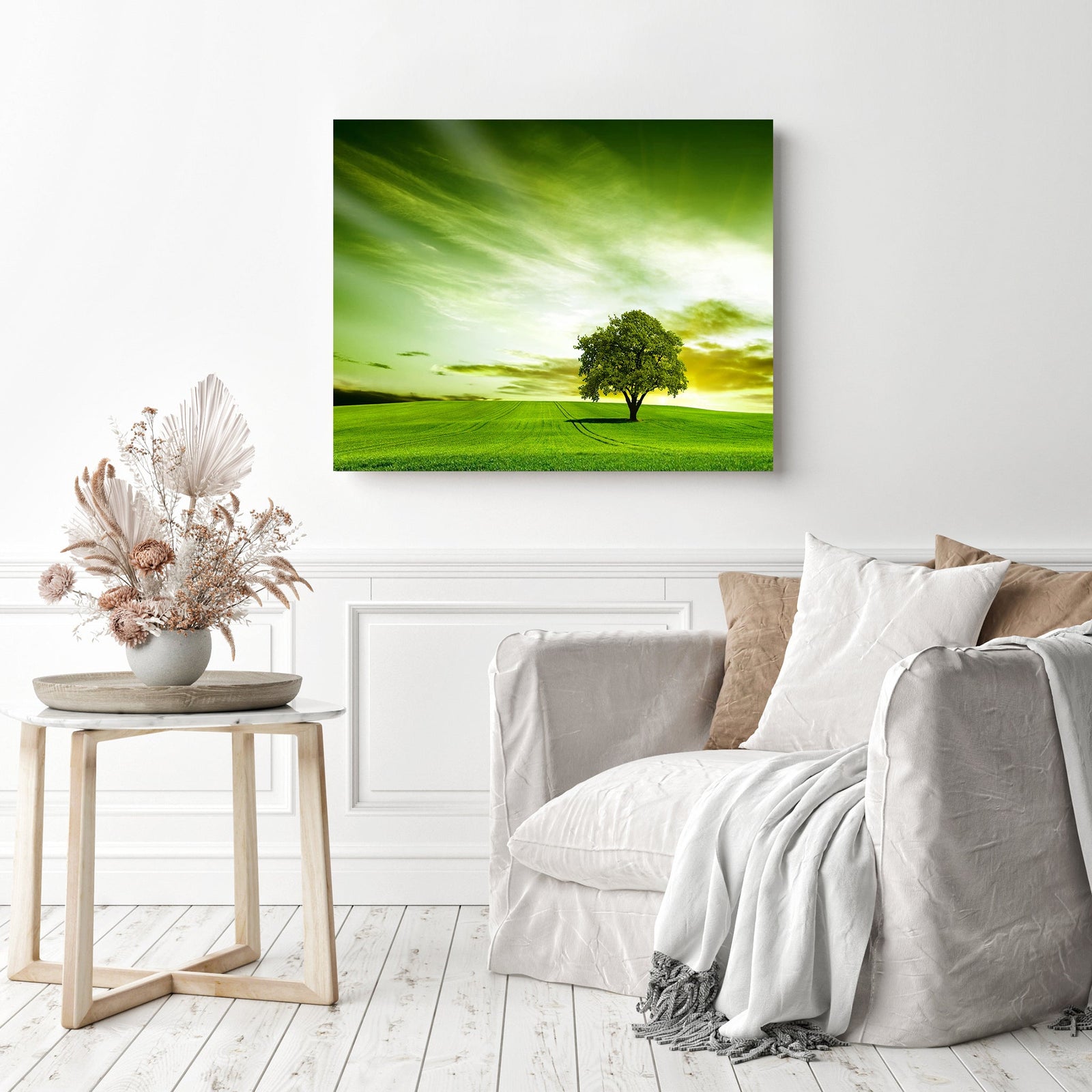 Green Prairie | Diamond Painting Displayed as Home Decor