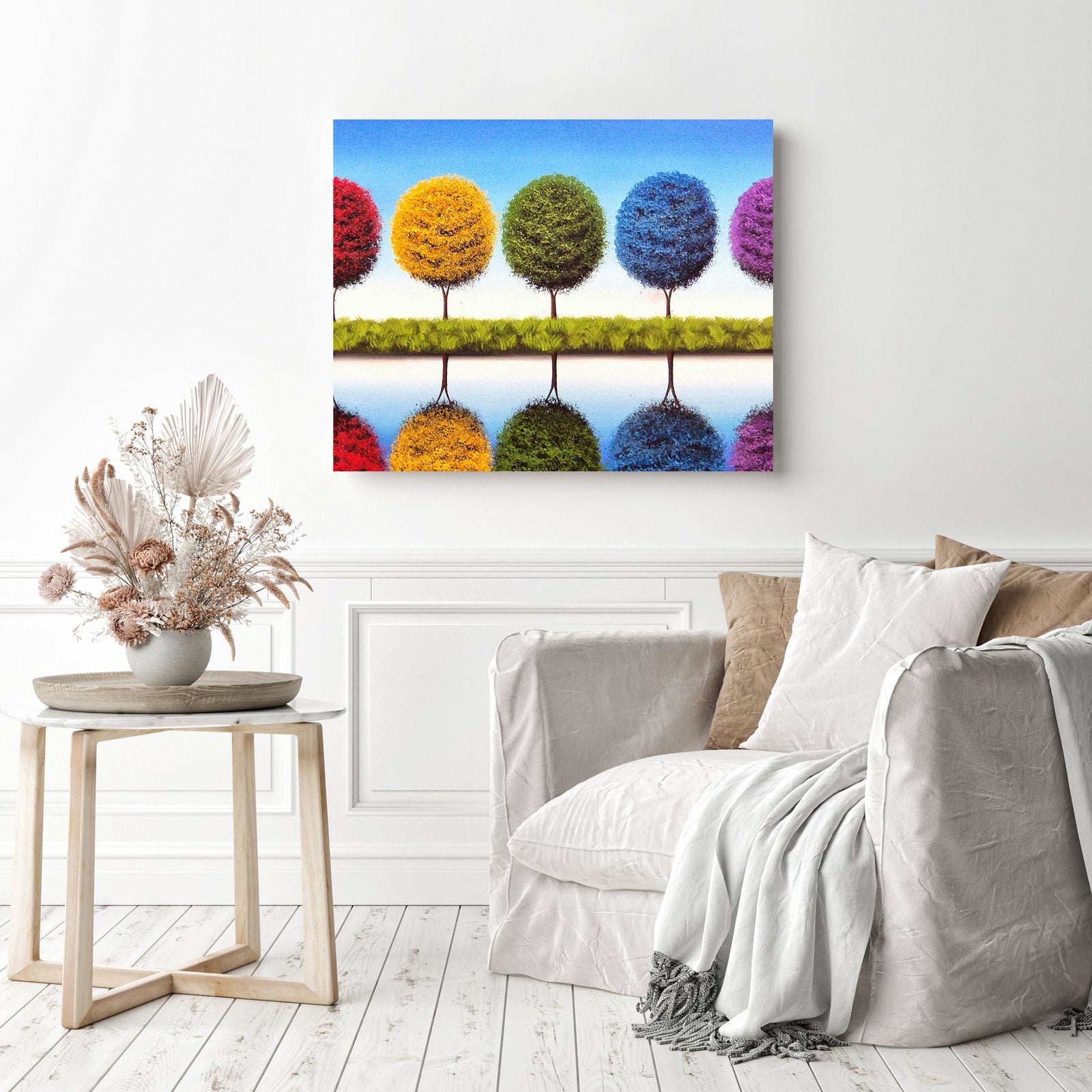 Reflection tree | Diamond Painting Displayed as Home Decor