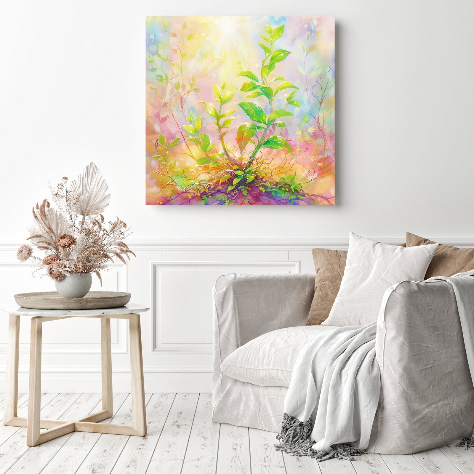 Spring Awakening | Diamond Painting Displayed as Home Decor