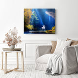 Unicorn by the Lake | Diamond Painting Displayed as Home Decor