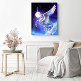 Moonlit Pegasus | Diamond Painting Displayed as Home Decor